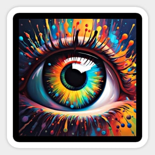 Rainbow Eye Sticker